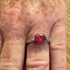 Lovely red crystal ring